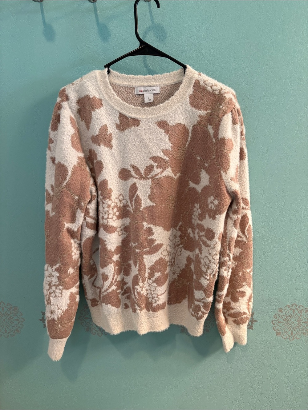 Liz Claiborne floral sweater